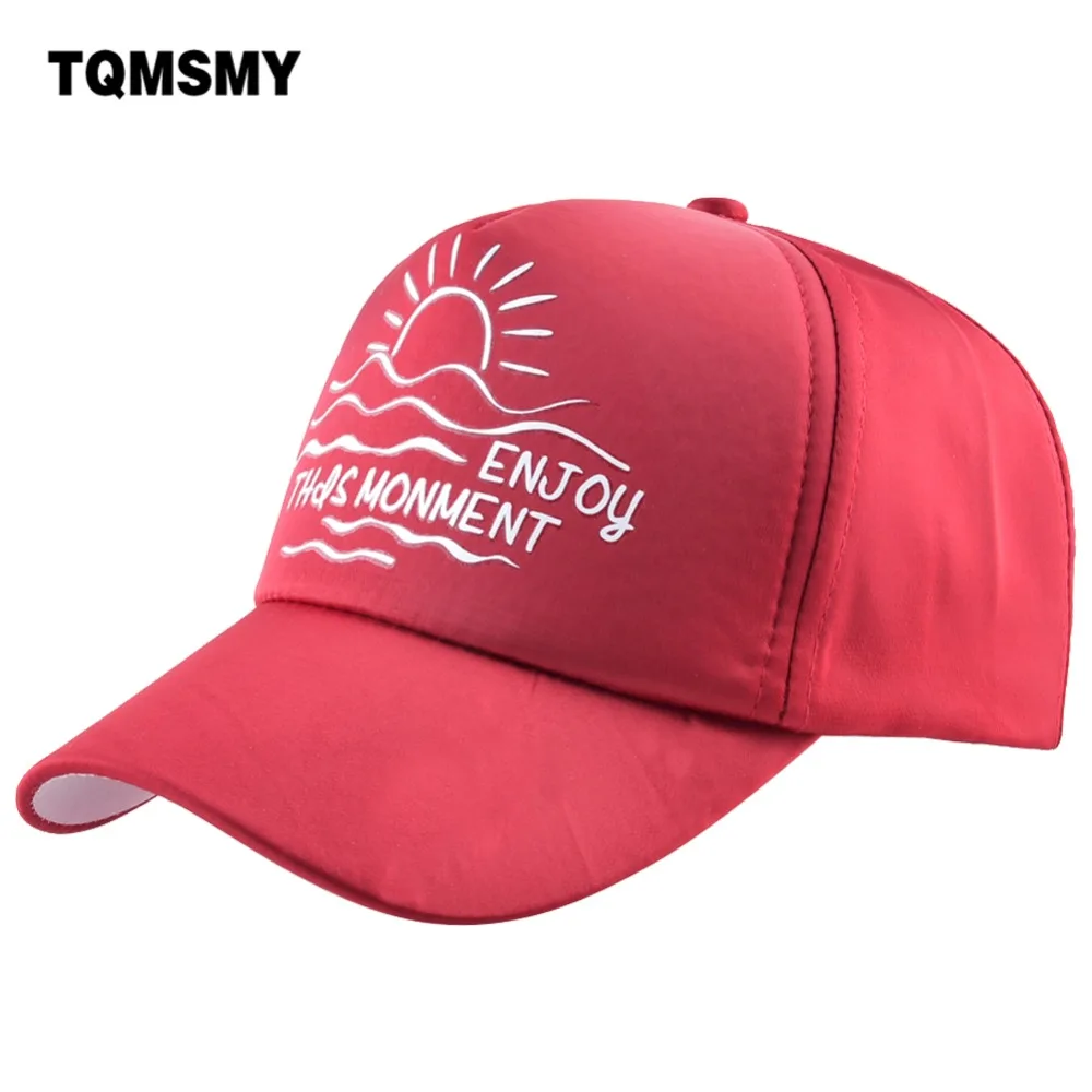 TQMSMY Summer Dad Hats Letter ENJOY THIS MONMENT Women Baseball Cap Men Snapback Caps Adjustable Men's Visor Bone Sun Hats TMA16