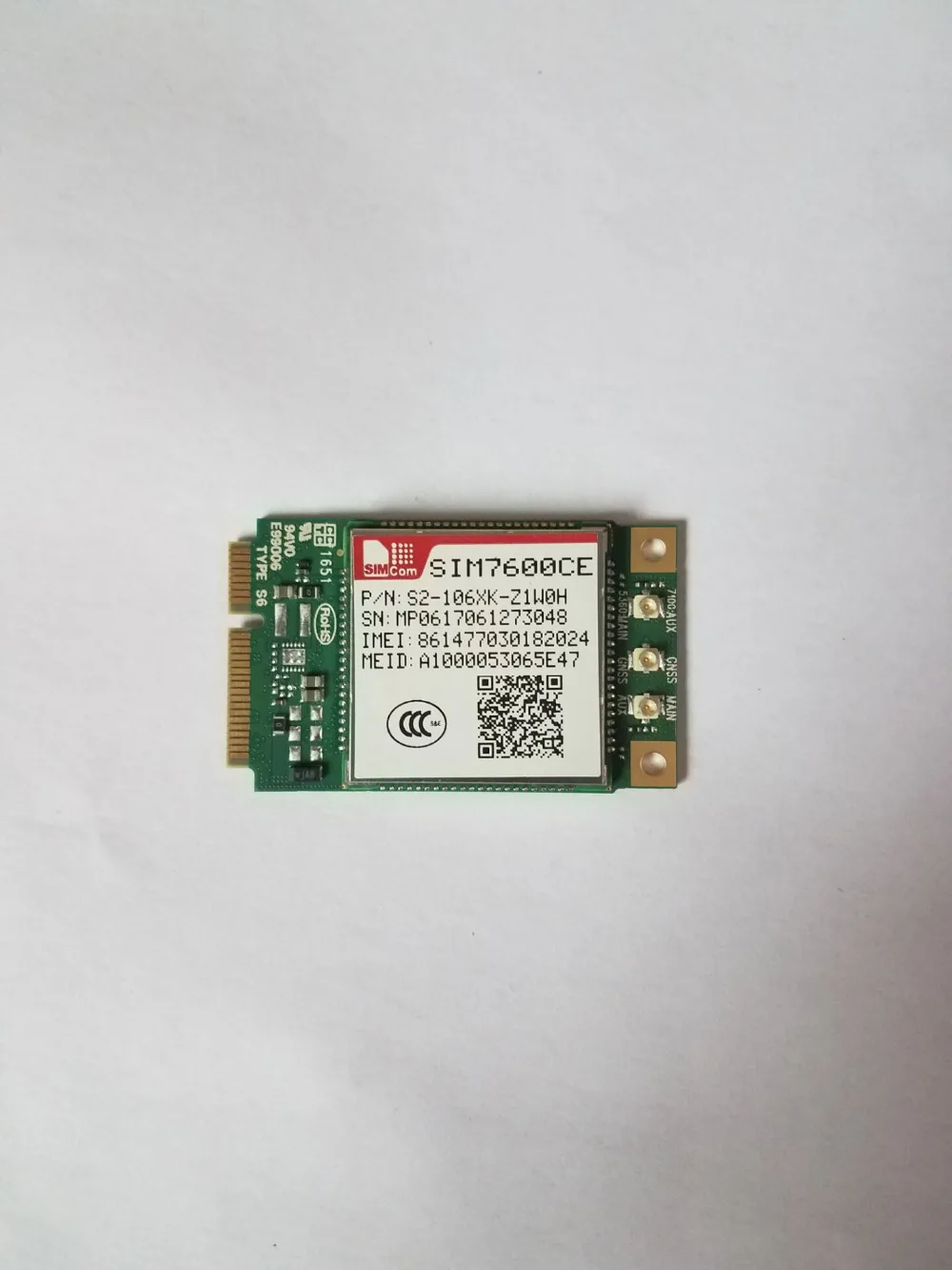 2PCS/LOT SIM7600CE  MINI PCIE  LTE-TDD/LTE-FDD/HSPA+/TD-SCDMA B38/B39/B40/B41/B1/B3/B8 100% New&Original   JINYUSHI stock