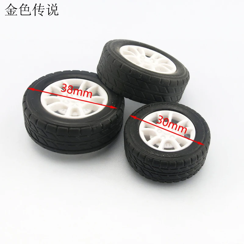 F17675 / 7 JMT 4 قطعة 38 مللي متر 1:20 المطاط الإطارات نموذج عجلة لتقوم بها بنفسك روبوت ملحق لعبة أجزاء لسيارة RC