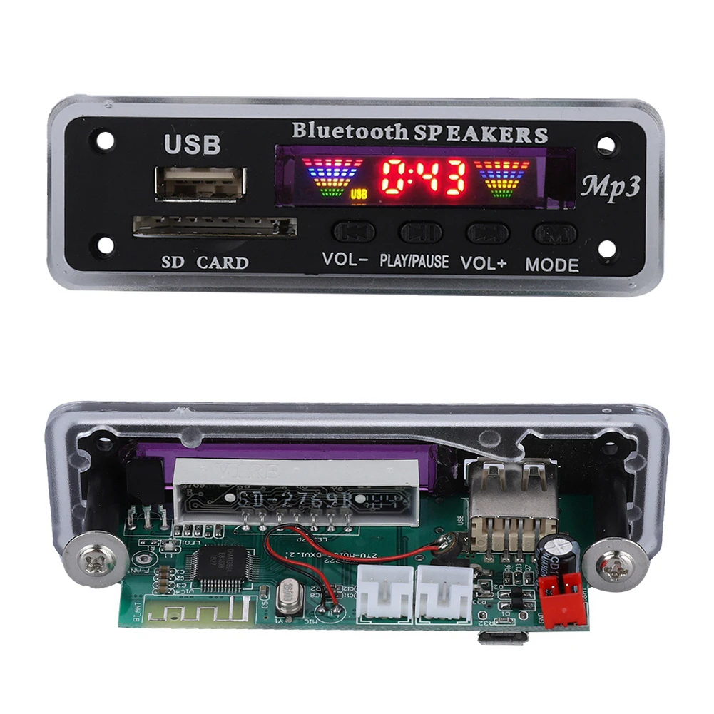 HOT New Car Speaker Module FM Radio USB SD Card Wireless Bluetooth 5.0 MP3 Decoder Board