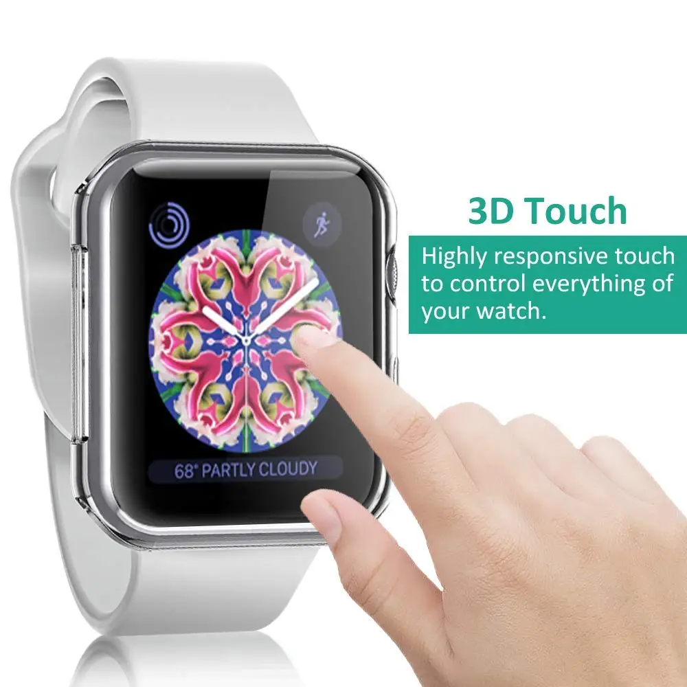Untoom Watch Cover for Apple Watch Series 4 3 2 Screen Protector for iWatch Band 44mm 40mm 42mm 38mm Ultra-thin Frame Case Cover image 2