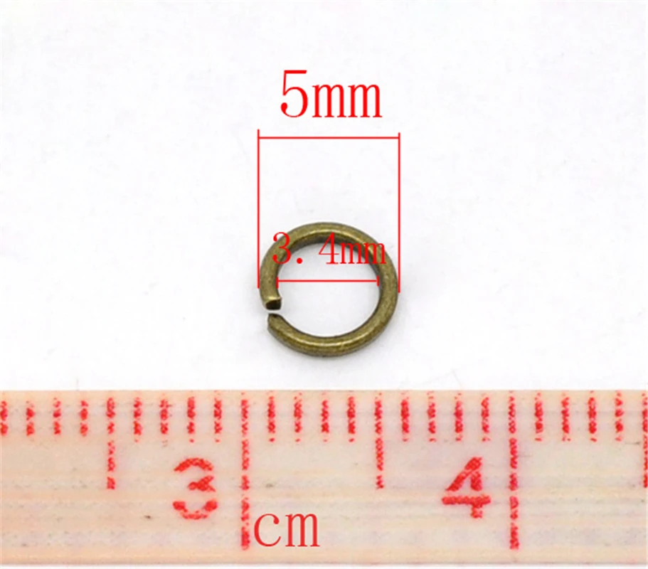 DoreenBeads 1000 Bronze Tone Open Jump Rings 5x0.8mm (B12908), yiwu