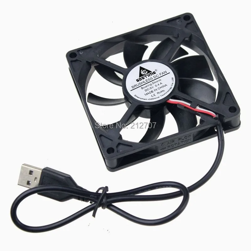

10 шт./лот Gdstime 8015S USB вентиляторы для ПК чехол для компьютера 80x80x15 мм 5 в 80 мм DC охлаждающий вентилятор кулер