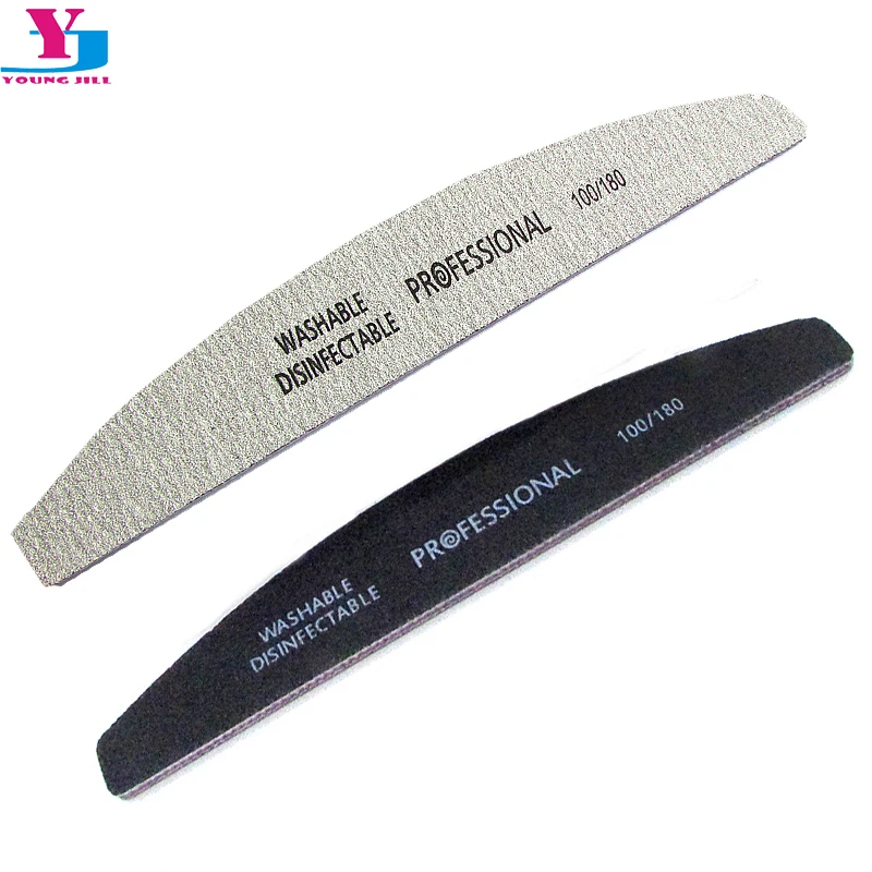 

100/180 Nail Files Sandpaper Professional UV Gel Polisher Nail Files Washable Double-Side Emery Board Manicure Tool for Nail Art