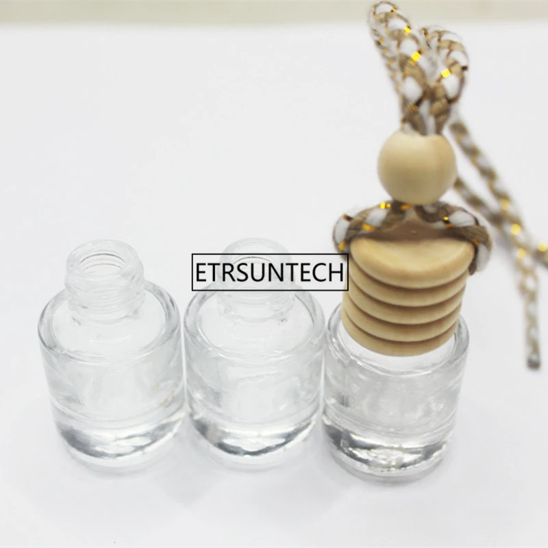 Empty Glass Bottle For Car Perfume Essential Oils Hanging Pendant Ornament Car-styling Accessories F1892