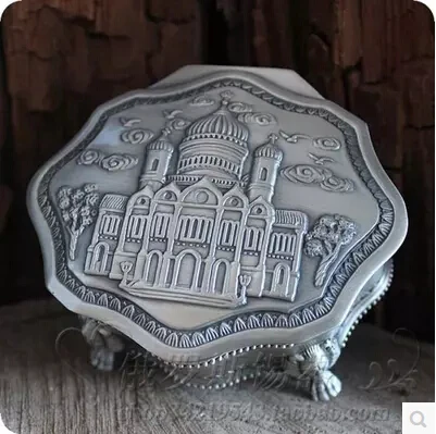 

Antique Zinc Alloy Material Metal Jewelry Case, Jewelry Organizer, Heart Shaped Box, Jewelry Display Box, Z015