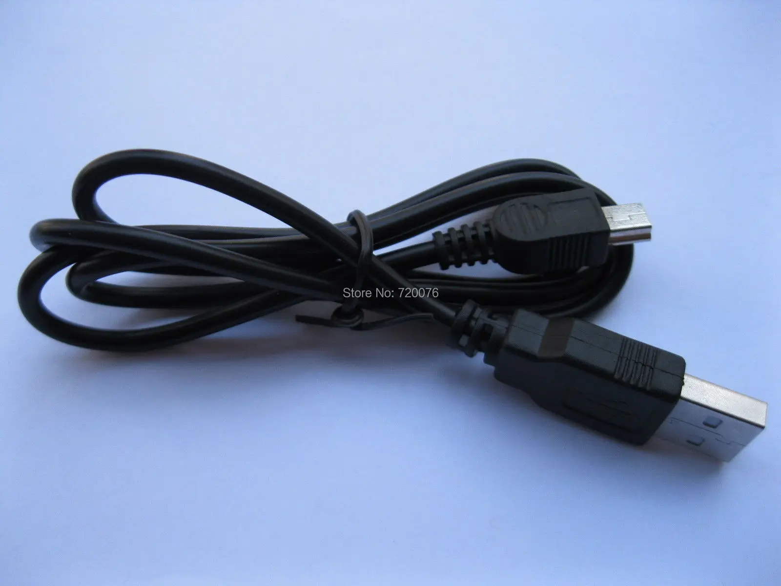 25 Pcs USB 4Pin Male to Mini USB 5 pin Male Cable 80cm 0.8m Long Black Color