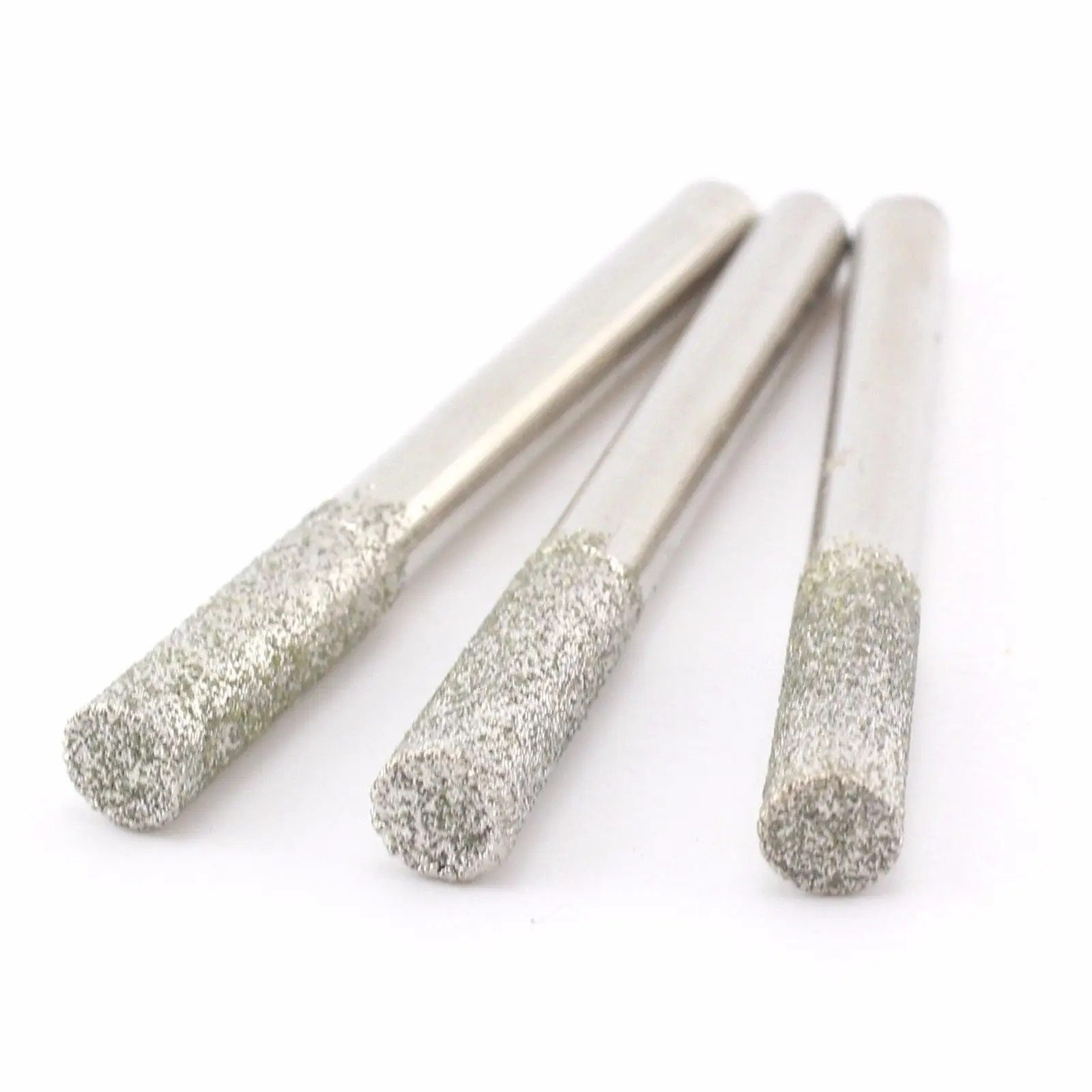 

3Pcs Diamond Coated 1/4" Cylindrical Head Grinding Wheel Mounted Point Shank 6mm ILOVETOOL