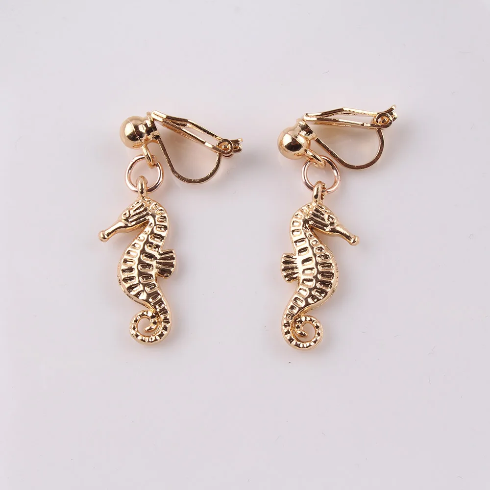 JIOFREE 2018 New alloy Simple Owl hippo No Ear Hole Earring Gold-color Geometric Clip Earrings Fashion Accessories For Girl