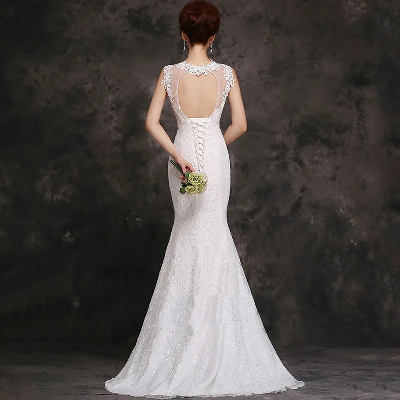 2019 새로운 화이트 이브닝 드레스 환상 o-넥 backless 인어 파티 파티 드레스 민소매 바닥 길이 vestido de festa curto