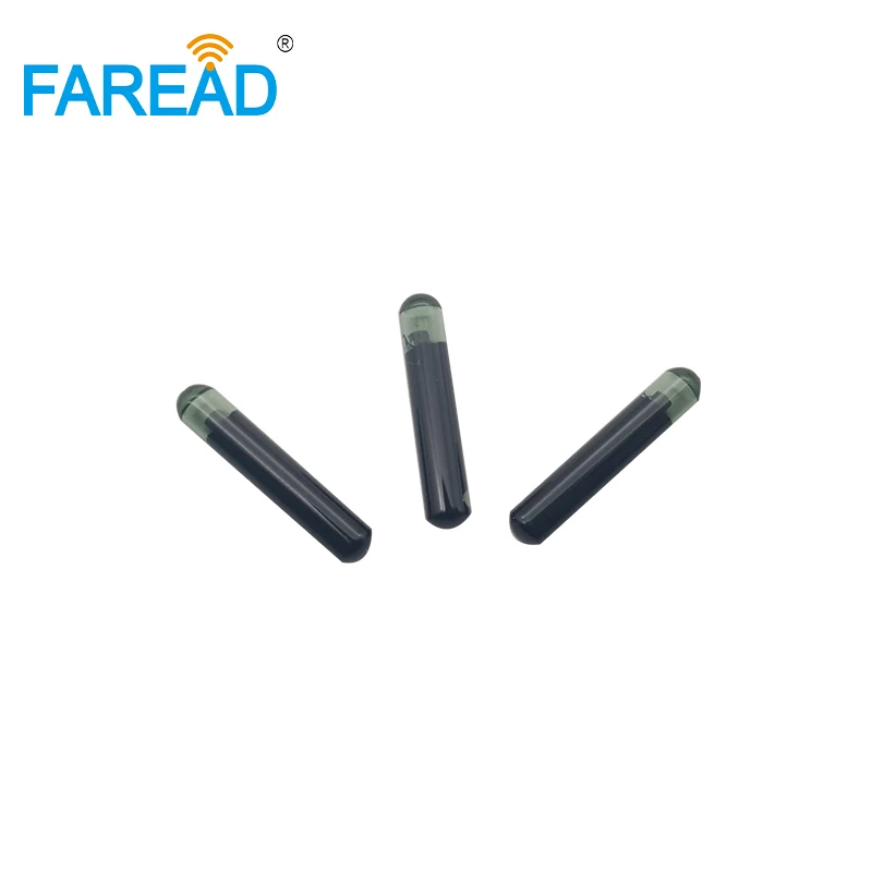 Micropuce standard ISO 134.2Khz 4x22mm, transpondeur Bio-verre IP65 EM4305, étiquette en verre, 10 pièces