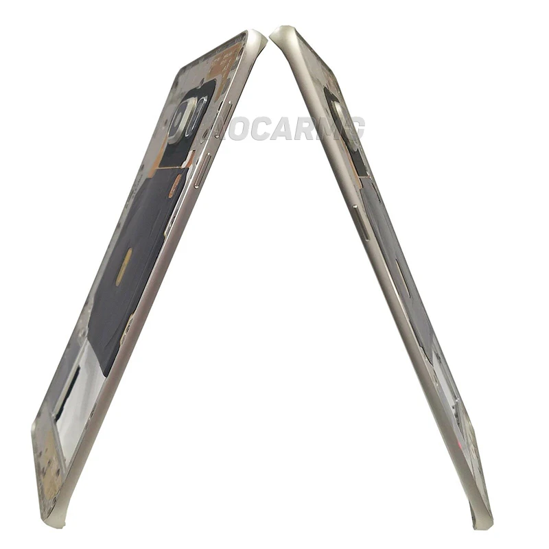 Aocarmo Replacement Blue White Gold Metal Middle Frame Bezel Housing Chassis For Samsung Galaxy S6 Edge Plus S6 Edge+ G9280 5.7\