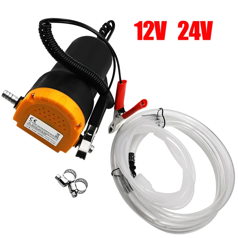 Car Engine Oil Pump 12V 24V Electric Oil Diesel Fluid Sump Extractor Scavenge  Fuel Transfer Suction Pump Boat Motorbike