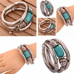 Jewelry Tibetan   Carved Round Howlite Bangle Gift For Women Design Cuff Bracelet