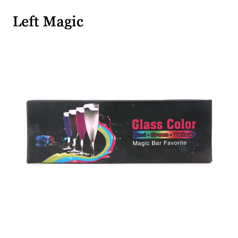 1set Glass Color Change Chameleon Champagne Magic Tricks Silk Acrylic Cup Magic Props Professional Magician Bar Illusion