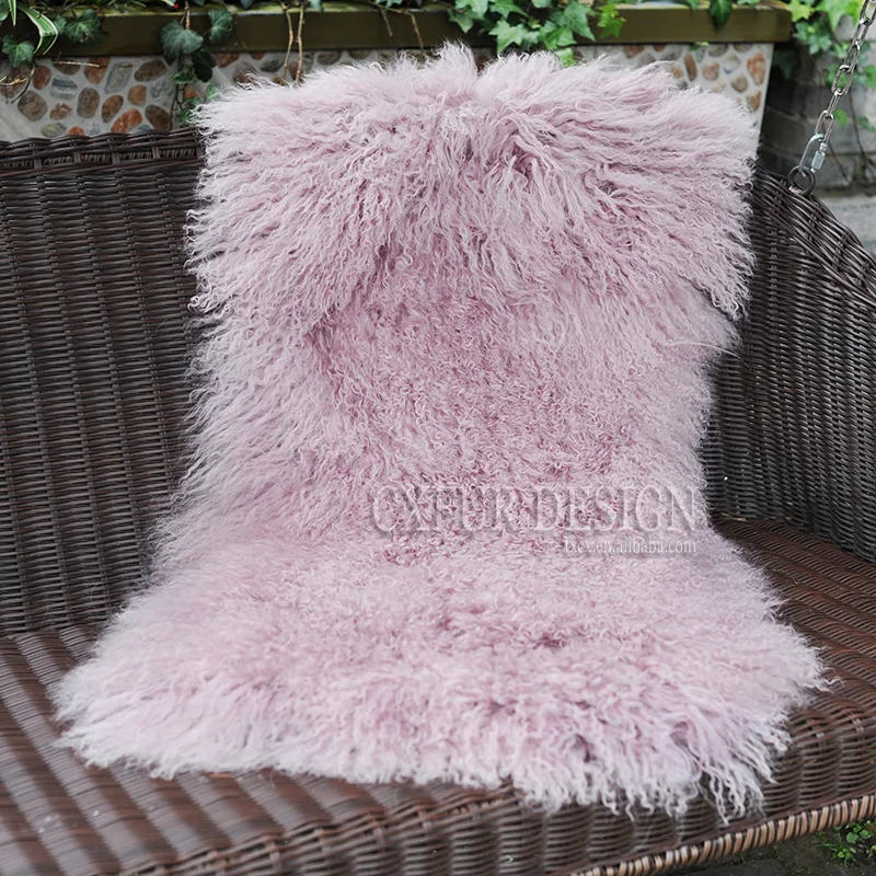 

CX-D-24V Great Quality Mongolian Lamb Fur Blankets Real Fur Carpet