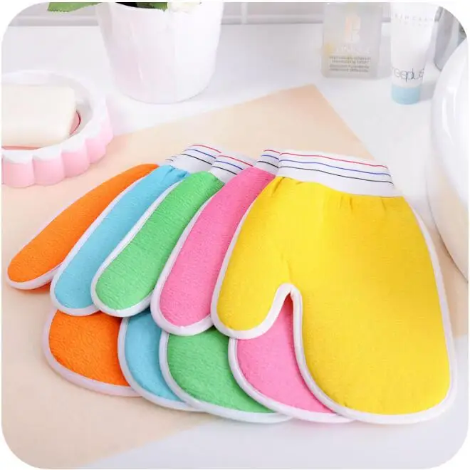 

Shower Scrubber Exfoliating Back Scrub Exfoliating Skid resistance Body Massage Double bath rubbing towel Bath Glove ss1814