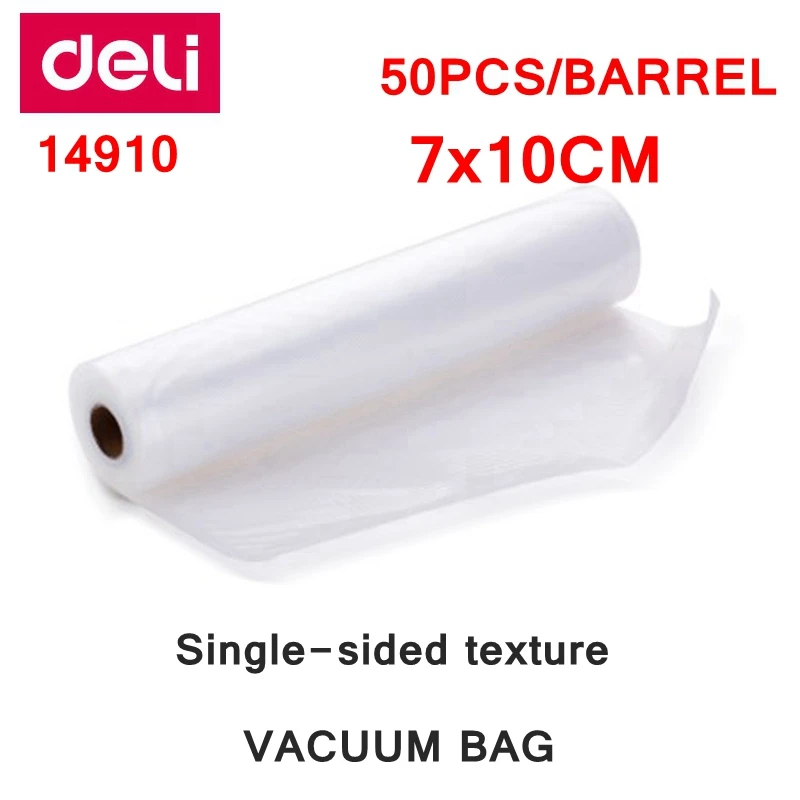 [ReadStar]50PCS/LOT Deli 14910 vacuum packaging bag 7x10cm bag food grade vaccum bag