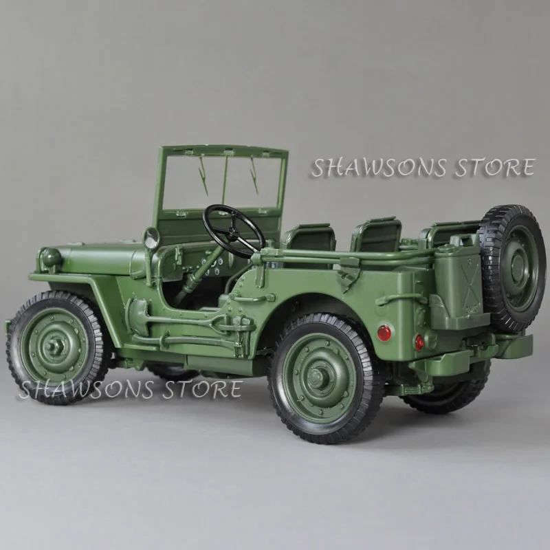 KDW 1:18 Scale Diecast Metal Model Car Toy Military Tactical Vehicle Willys Miniature Replica Collectible