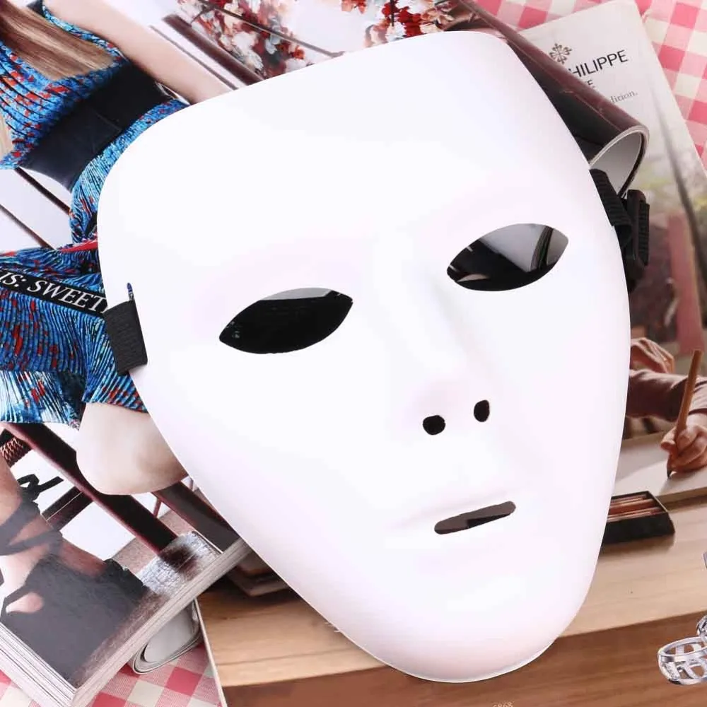 White JabbaWockeeZ Face Mask Halloween Hip-Hop GHOST DANCE  Performances Mask