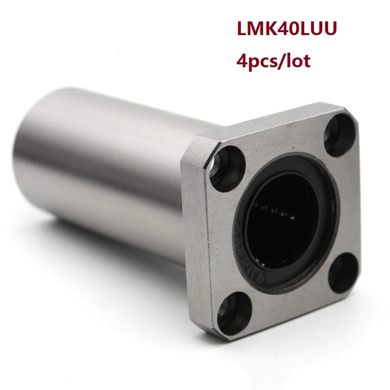 

4pcs/lot LMK40LUU Long Type Rectangular Flange Linear Bearing CNC Linear Bush for 3D printer parts