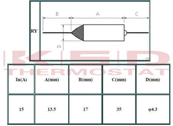 10PCS Thermal fuse RY Tf 167 169 170 172 Celsius degrees 10A250V Metal Thermal Protector thermal fuse metal shell Thermal Cutoff