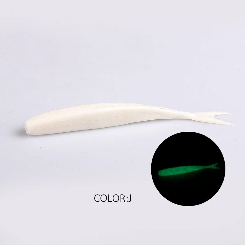 2019 NEU Supercontinent HP MiNNOW kleiner weicher Tintenfischschwanzfisch 75 mm Straßen-Weichköder 1,8 g 15 Stück