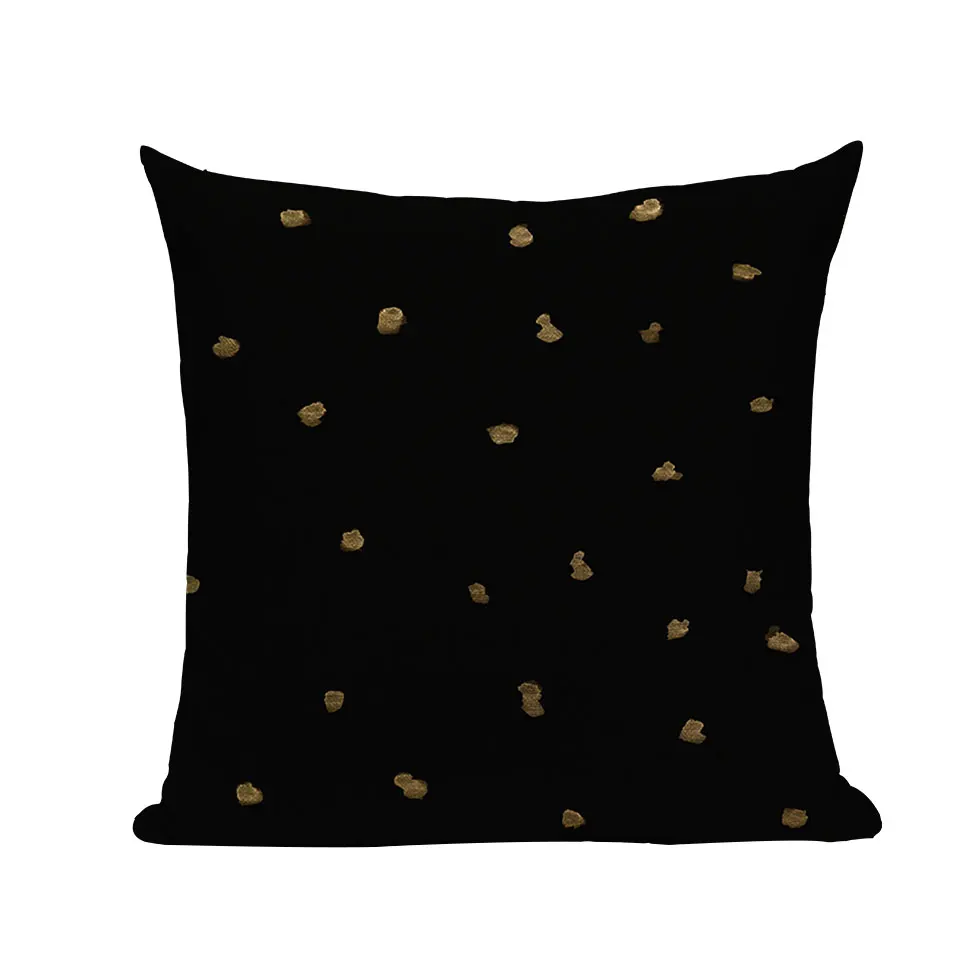 Linen Spring Cushion Cover Black White Line Dots Geometric Wave Sky Sofa Home Decor Pillow Cover Custom Throw Pillow Pillowcase