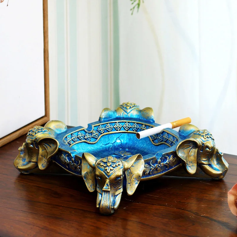 Elephant ashtray resin handicraft decoration personality Home Furnishing ashtray