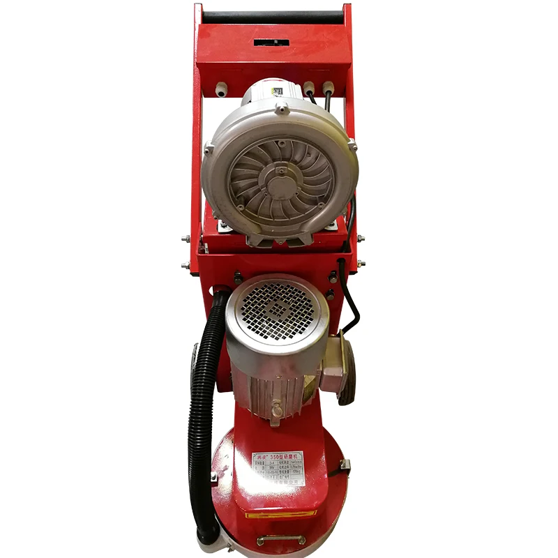 350 máquina rectificadora de suelo pequeño, pulidora de suelo de hormigón, máquina rectificadora al vacío, profundidad de molienda ajustable 380V/220V