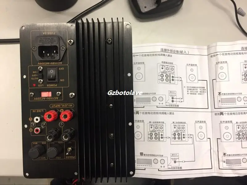 100W TDA7293 power amplifier active subwoofer amplifier board, pure bass amplifier low pass filter subwoofer 110V 220V