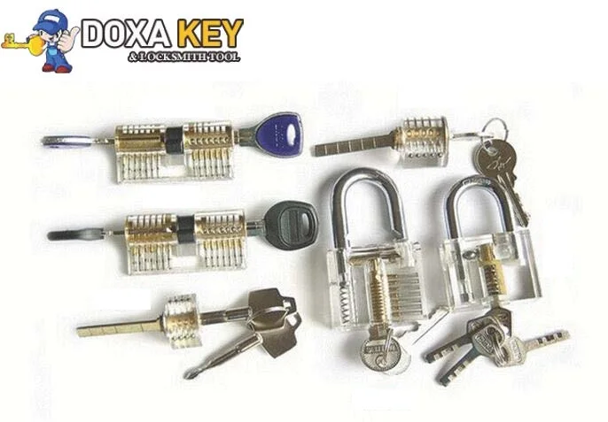 Original Locksmith Full Set Practice Cutaway Inside View Lock Practice Padlock Training Tool