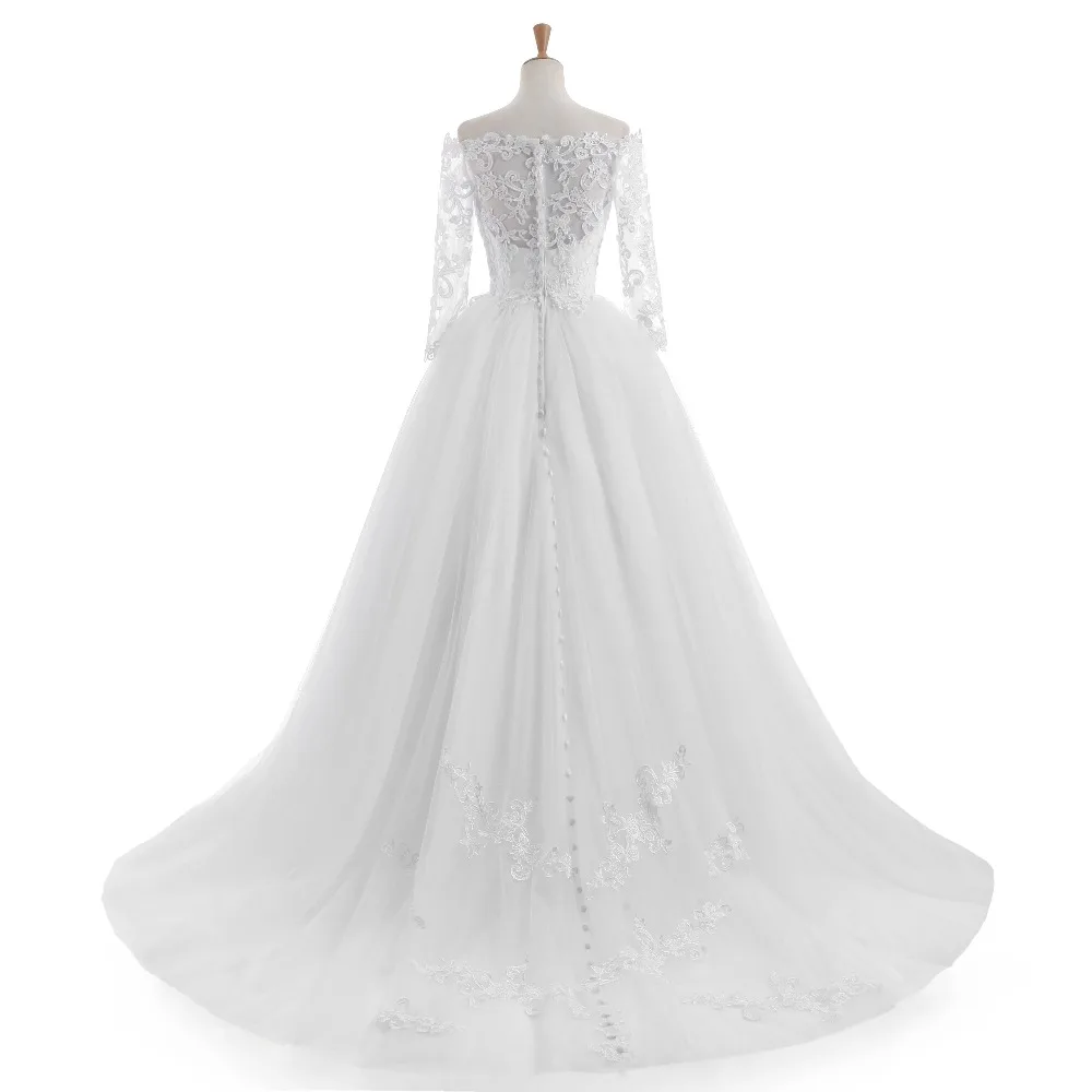 Vestido De Novia 2020 Günstige Spitze Brautkleider Langarm Herbst Winter Brautkleider Plus Größe Sexy Vintage Robe De mariage