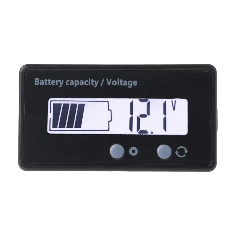 12V/24V/36V/48V LCD Acid Lithium Capacity Voltmeter Electric Motorcycle Scooter Tester