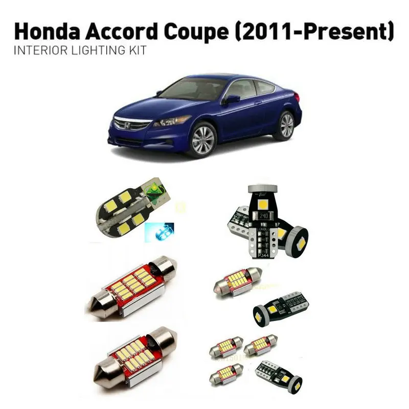 

Led interior lights For Honda accord coupe 2011+ 12pc Led Lights For Cars lighting kit automotive bulbs Canbus