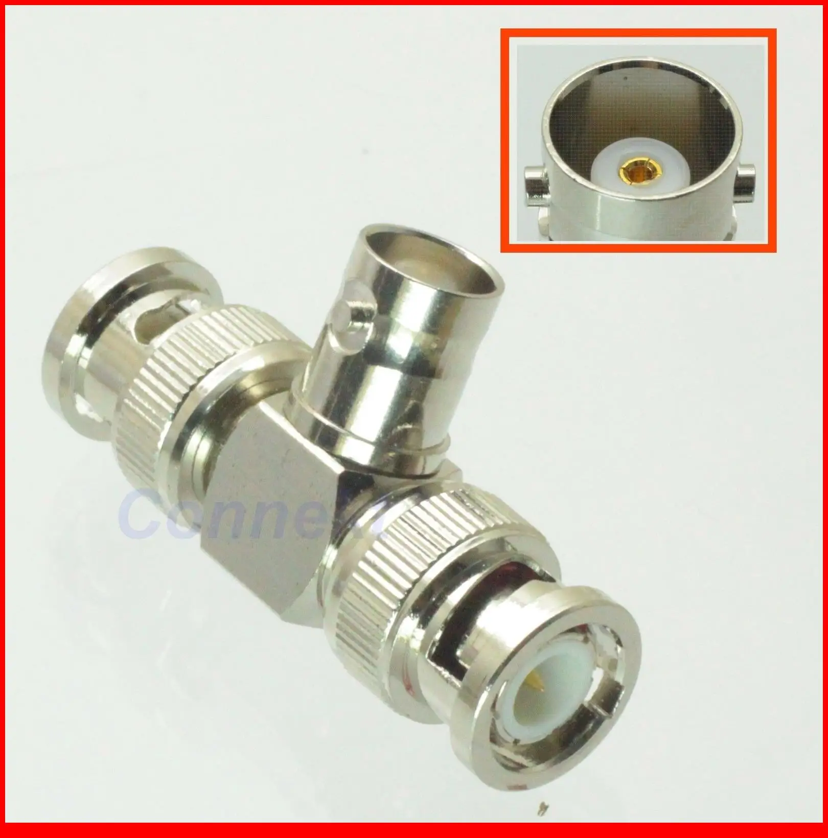 

5pcs/lot BNC female to two BNC male triple T in series RF adapter connector 1F2M splitter