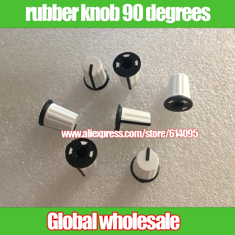 

50pcs white Half axle potentiometer Rubber knob / indicator 90 degree / mixer / appliance / instrument adjustment knob / 16*19mm