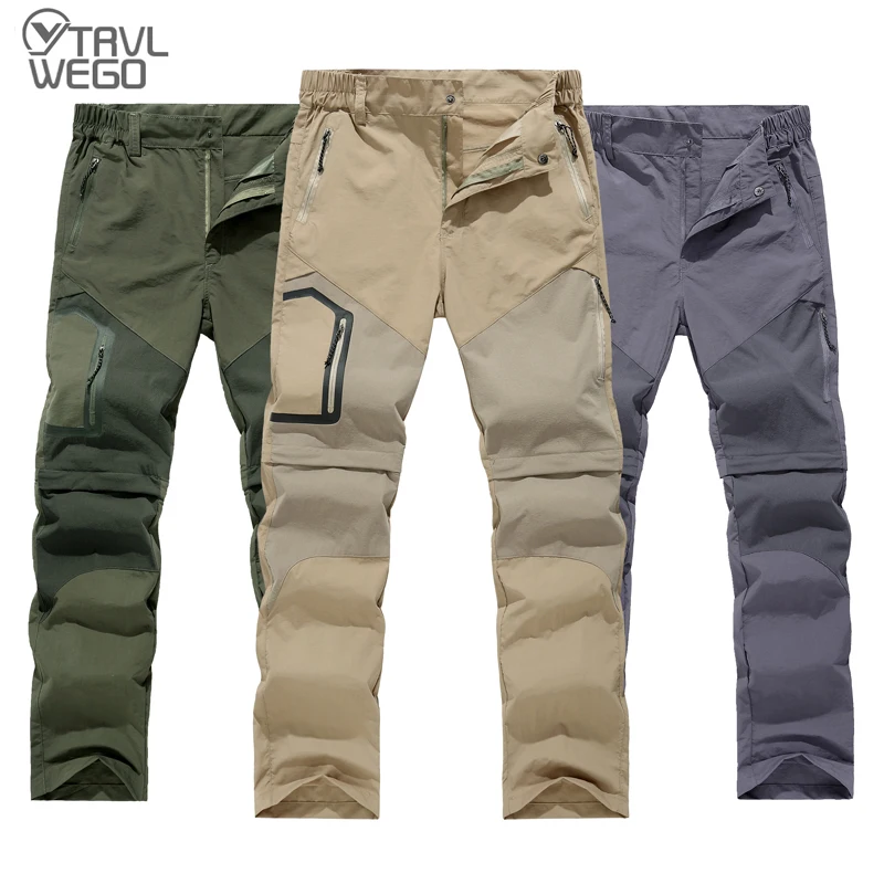 TRVLWEGO Trekking Pants Men Summer Quality Outdoor Sports Quick Dry Breathable Pants Wearable Trousers Hiking&Camping Sportswear