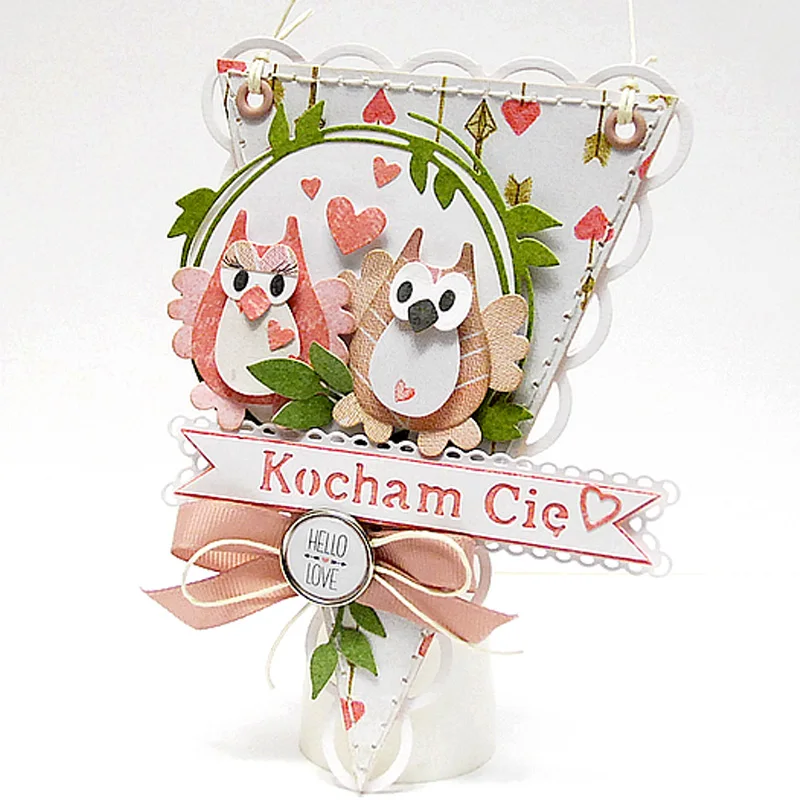Polish Word Ribbon Metal Cutting Die Scrapbooking Paper Card Album Making Embossing DIY Template Handmade Decoration Stencil