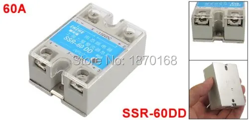 Fase tunggal abu-abu Solid State relay, Ssr 60A 3-32VDC 5-110VDC