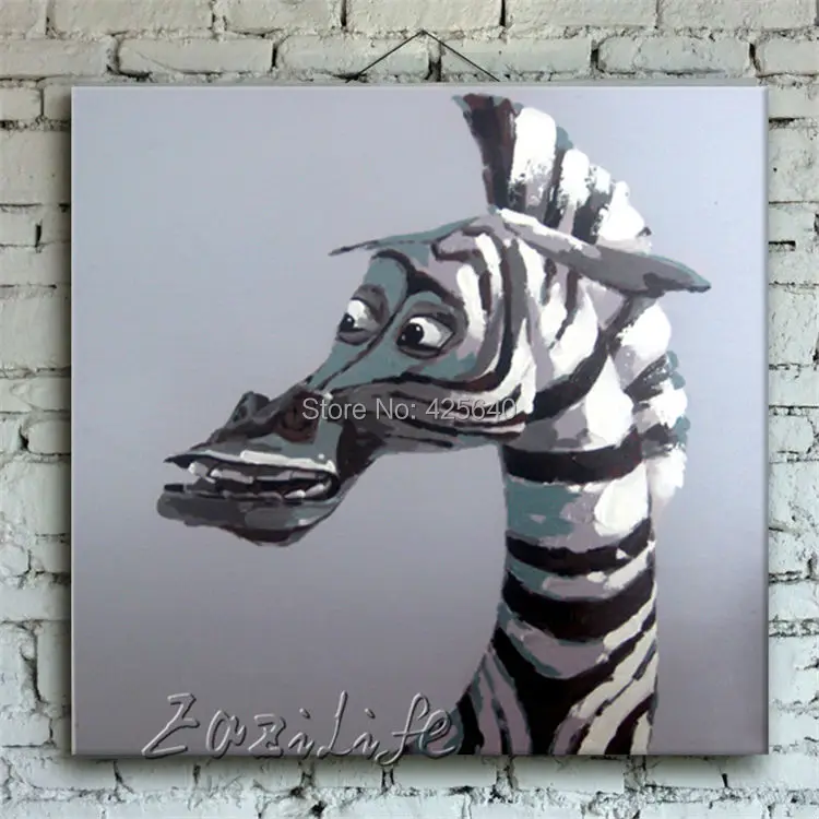 

Oil painting On Canvas Wall Pictures Paintings For Living Room Wall Art Canvas Pop art modern abstract hand painted Zebra 1