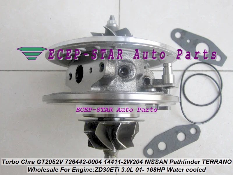 خرطوشة توربو CHRA الأساسية GT2052V 726442 -5004S 726442   شاحن توربيني لنيسان باثفندر ميسترال تيرانو 01- ZD30ETi 3.0L 168HP