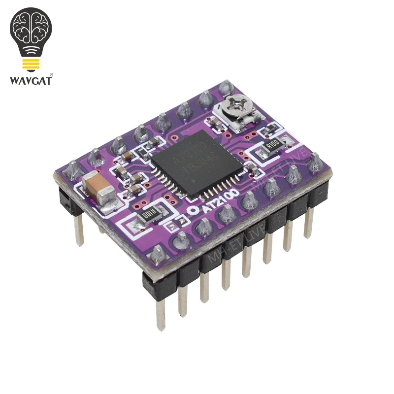 AT2100 Stepstick Stepper Motor Driver Module instead TMC2100 TMC2208 With Heat Sink Super Silent For 3D Printing Motherboard