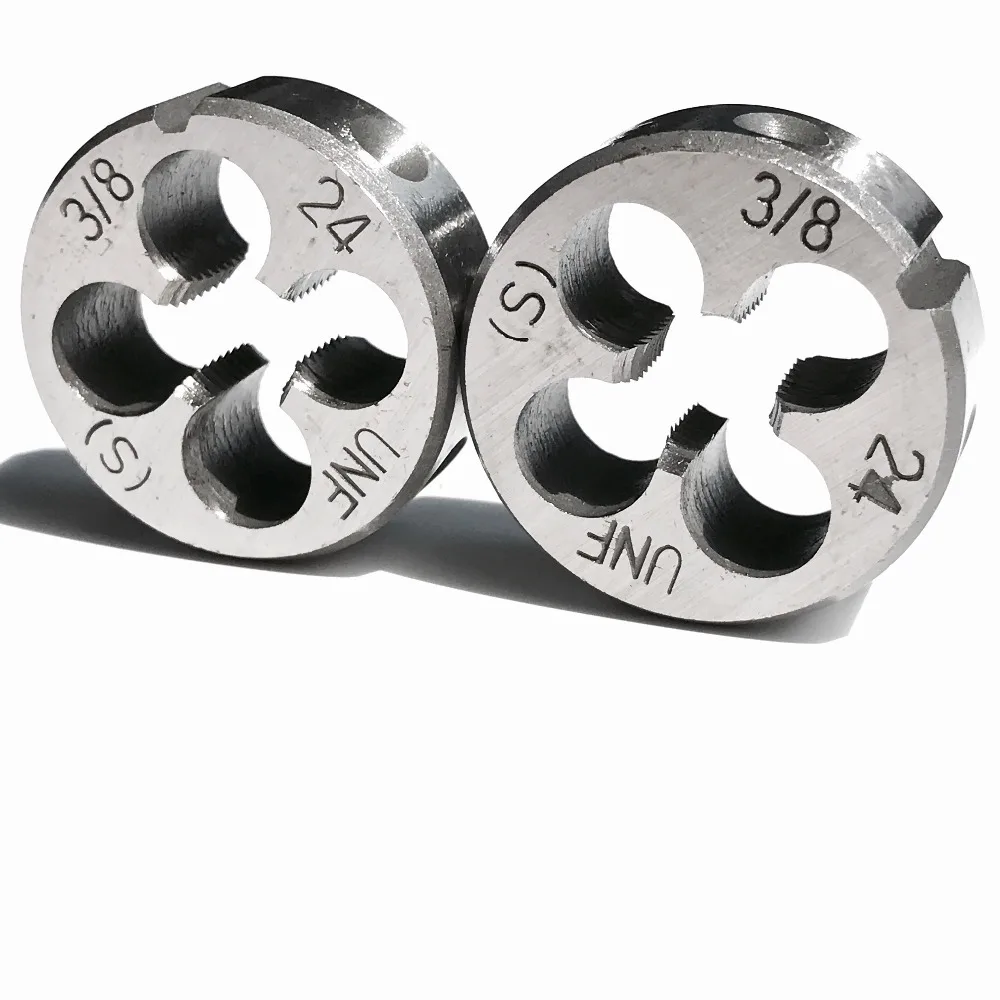 تكلفة بيع 2 قطعة سبائك الصلب المصنوعة Un/unc/unf/unef/uns 3/8 "-16/18/20/24/27/28/32/36/40tpi دليل يموت لصنع المواضيع ذاتية الصنع