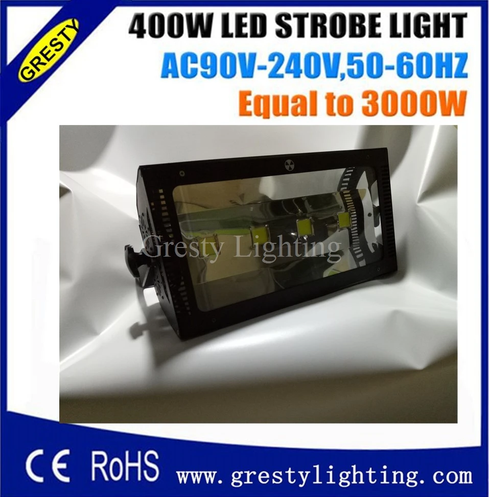 

Equipment Storage Packing 400W Led Strobe Light DMX 512 Control Strobe 1/3/6 Mode