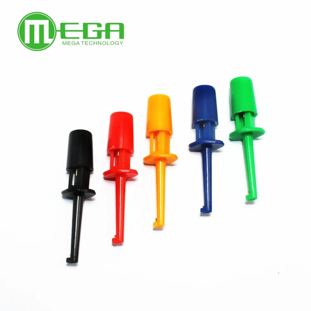 10PCSSingle Test Hook Clip Test Probe For Electronic Testing IC Grabber Large Round Crocodile Clip Hook Test Clip