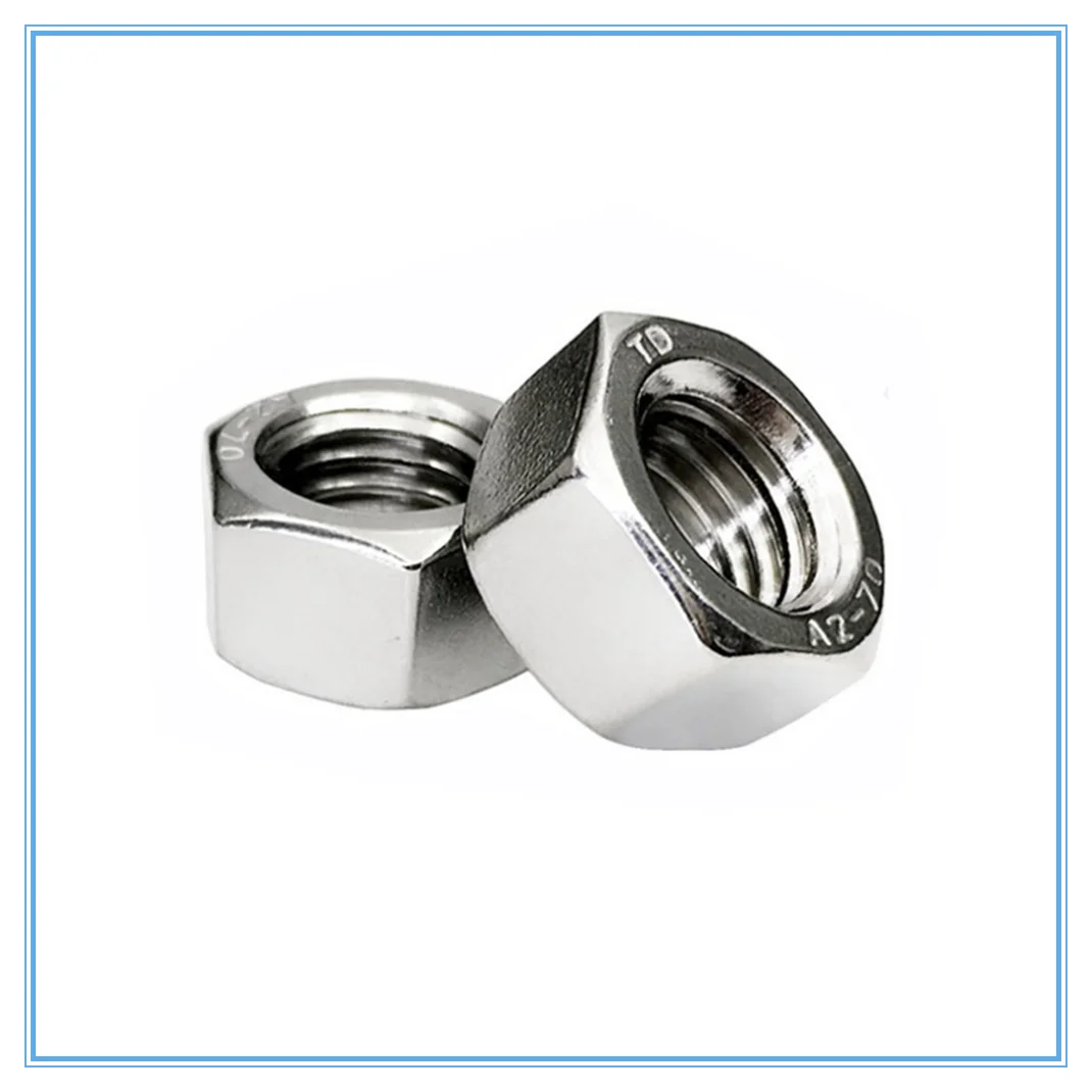 Fasteners accessories M2 M2.5 M3 M4 M5 M6 M8~M20 304 Stainless Steel Metric Thread Hex Nut Hexagon Nuts