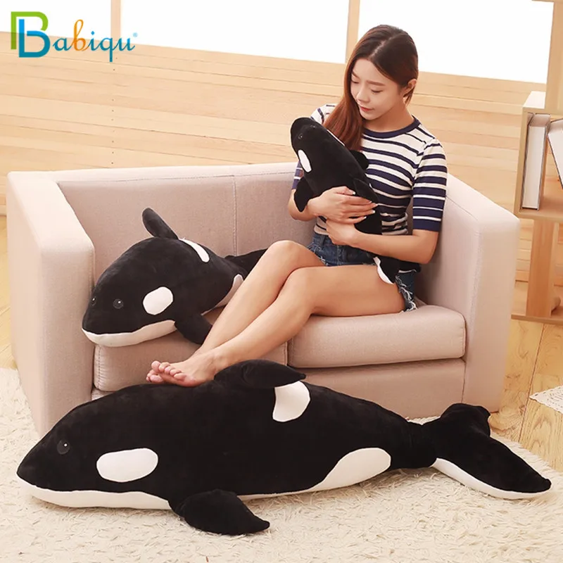 Babiqu 1 50-120Cm Cá Voi Búp Bê Gối Orcinus Orca Đen Trắng Cá Mập Nhồi Bông Hình Thú Đồ Chơi trẻ Em Bé Trai Bé Gái Dễ Thương Quà Tặng