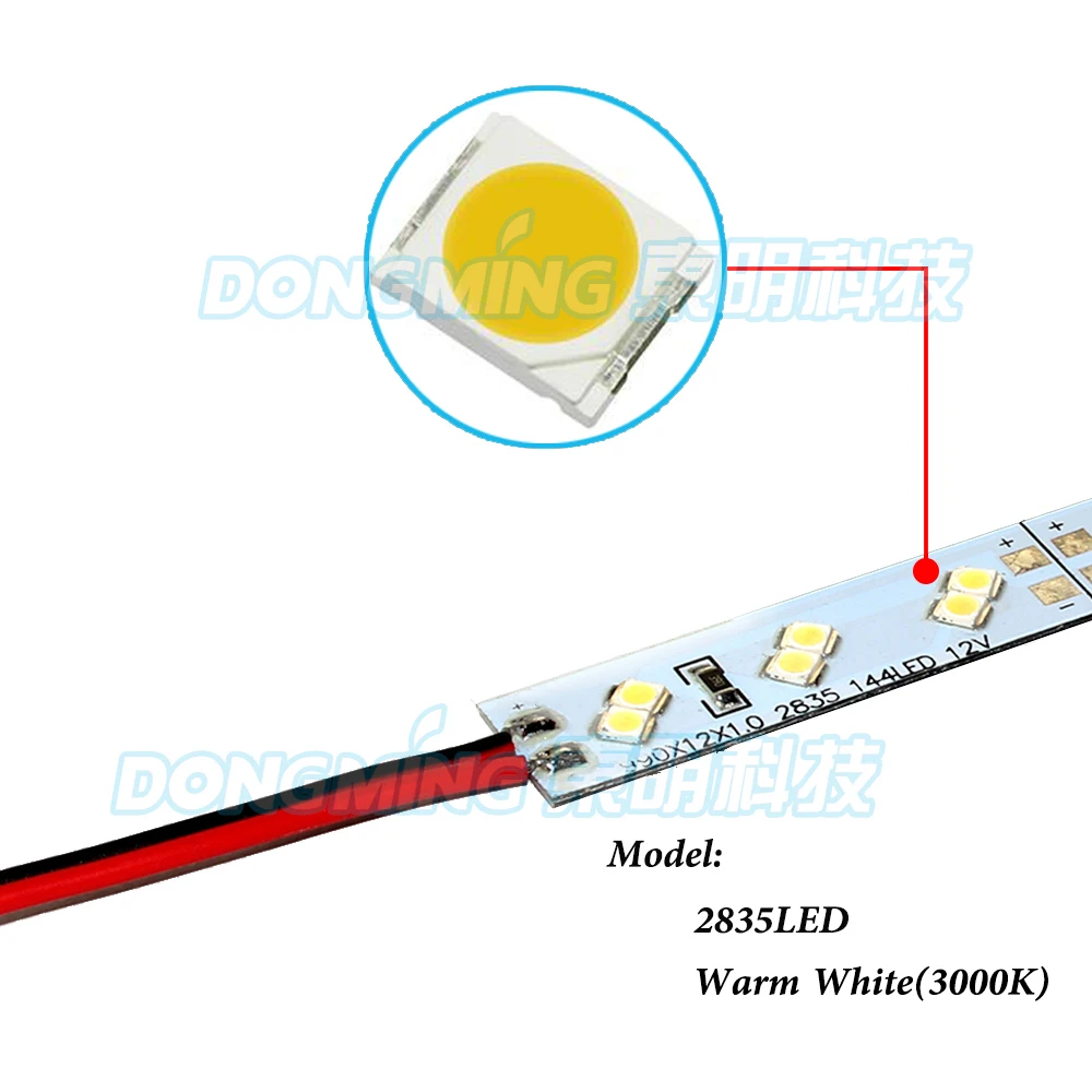 75pcs 2835 led bar light 1m non waterproof DC 12V 144led/m double row led luces bar light aluminum for cabinet