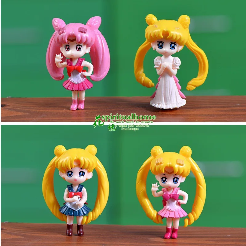 Beautiful girl miniature figurines  micro landscape decoration garden mini moon long hair beauty cartoon home decoration